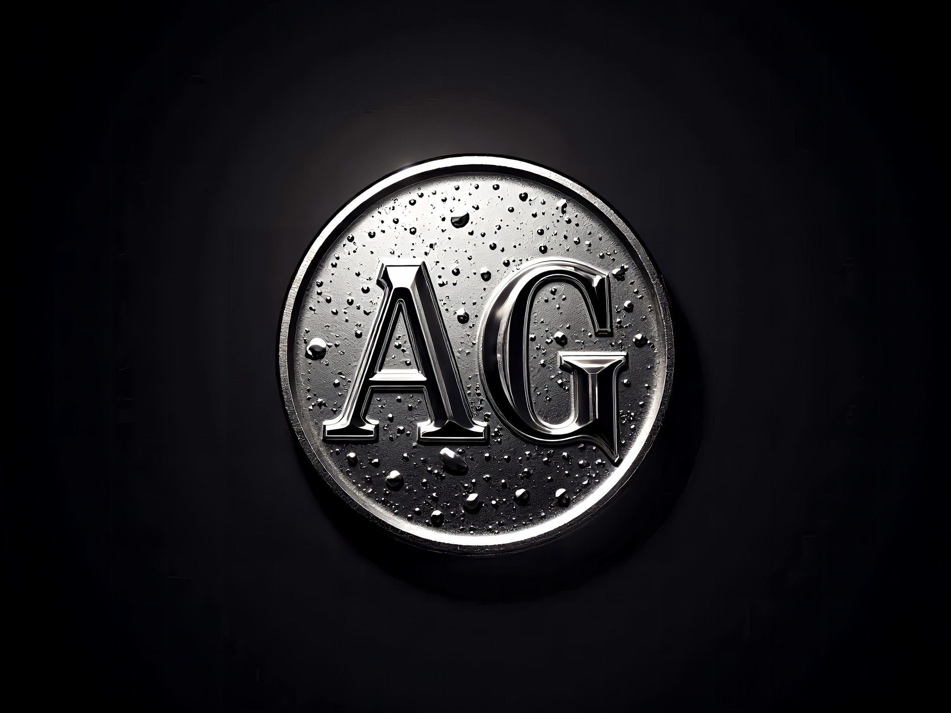 Silver coins engraved with the silver logo